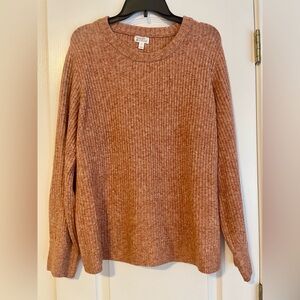Market & Spruce Ribbed Knit Sweater - Burnt Orange